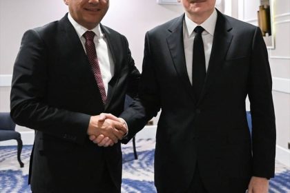 Azerbaycan Cumhurbaşkanı Aliyev ile KKTC Cumhurbaşkanı Erhürman, Antalya