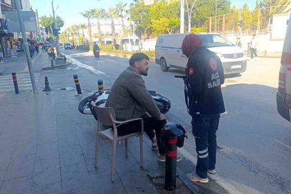 Otomobil ile motosikletin çarpıştığı kazada 1 kişi yaralandı