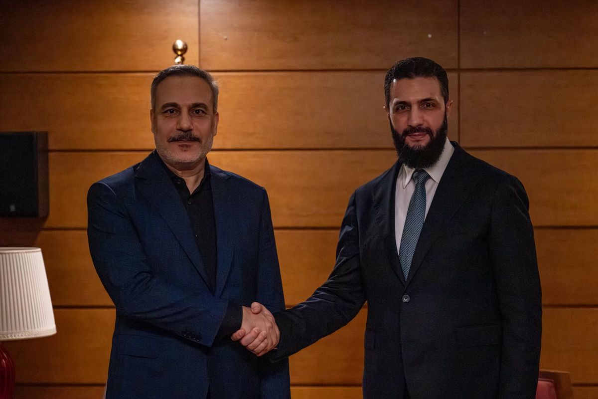 Suriye Cumhurbaşkanı Şara, Bakan Fidan