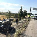 Kontrolden çıkan traktör şarampole devrildi: 1 yaralı