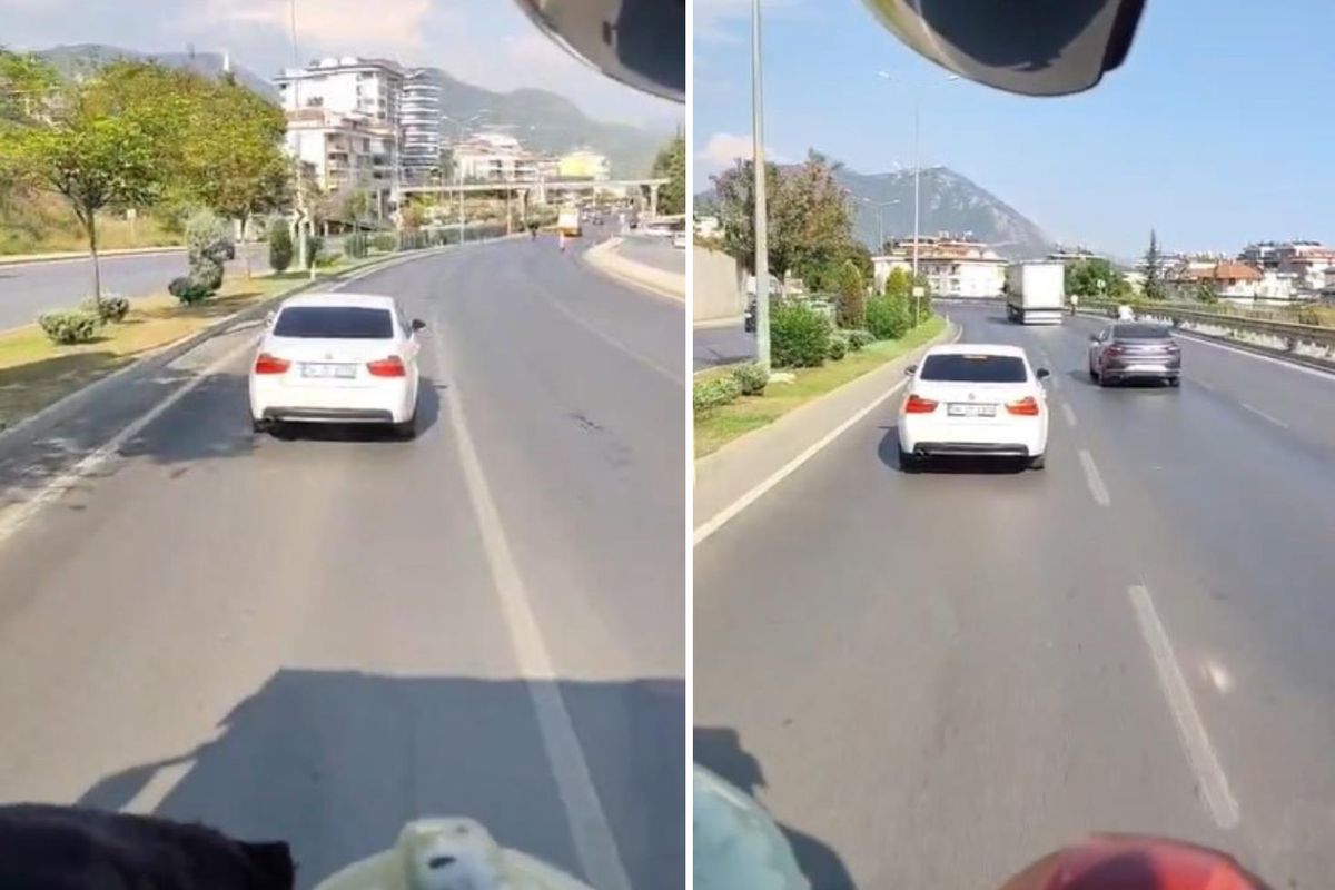 Olaya giden itfaiyeye yol vermeyen sürücü yaptığına pişman edildi