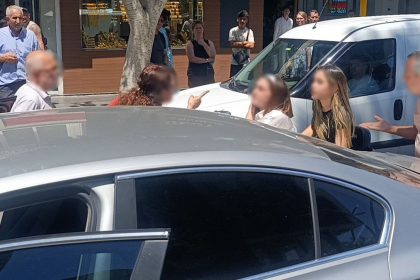 Yaya geçidinde çarpışma sonrası tansiyon yükseldi: