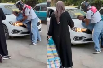 Bu neyin öfkesi? Yol verme tartışmasında motokuryenin gözü döndü